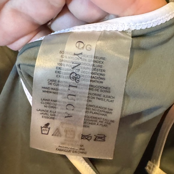 Women’s CYN & LUCA Olive Green One Piece Swimsuit Size Large - Picture 6 of 6